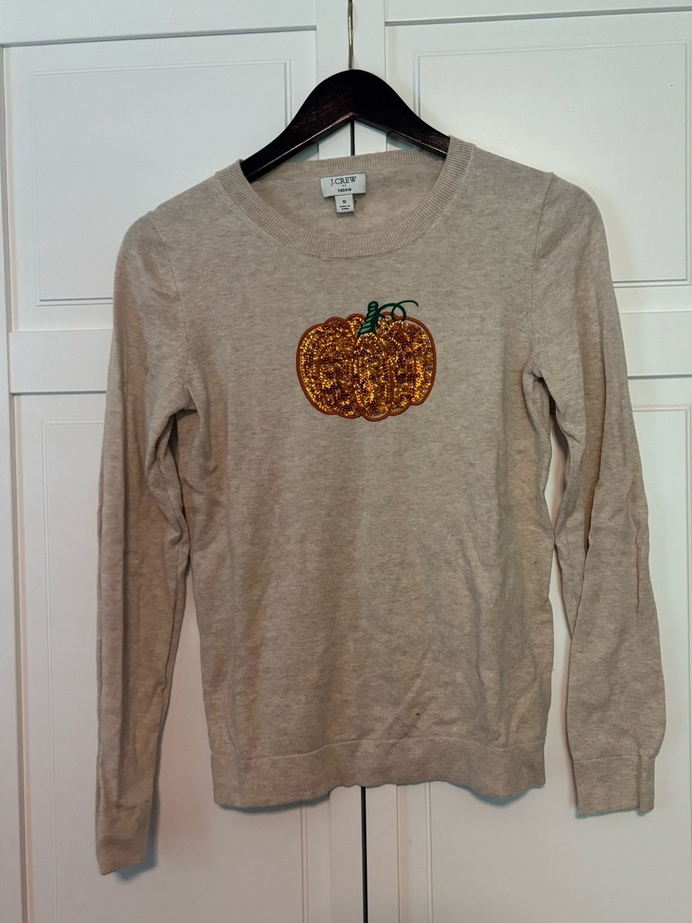 J Crew Teddie Pumpkin Sweater